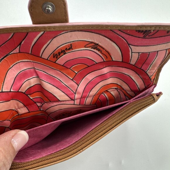 Sigrid Olsen Wallet Tan Leather Clutch Zip Pocket Cards Holder Money Pouch Lined - Picture 4 of 12